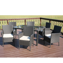 Garden Rattan KD Cheap Furniture Dining Metal Chair Set